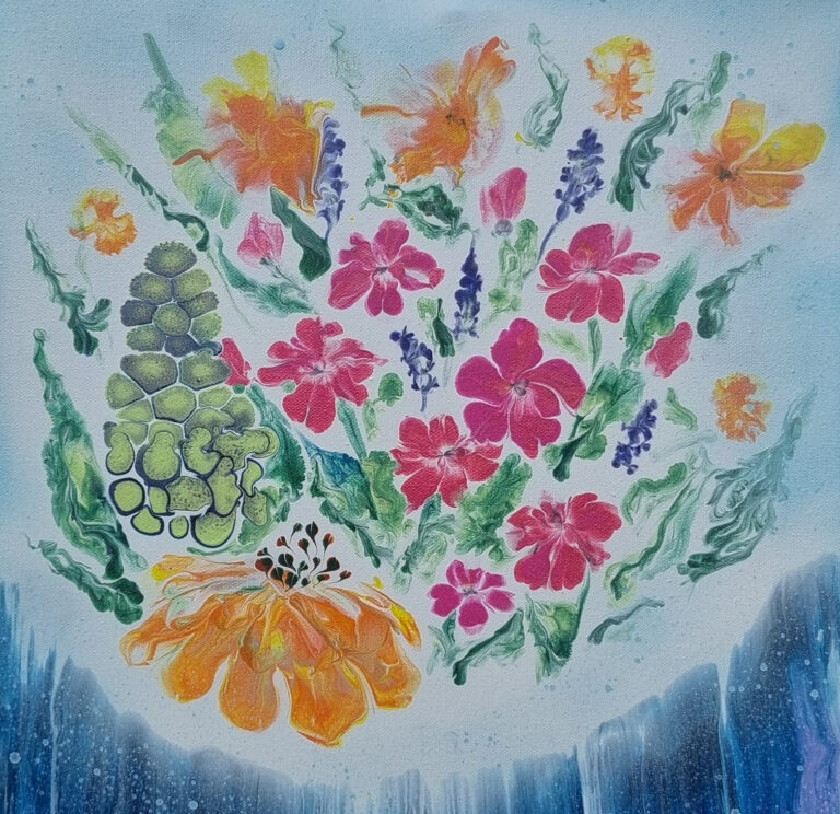 Workshop Acryl-Pouring in Brüssow 2024